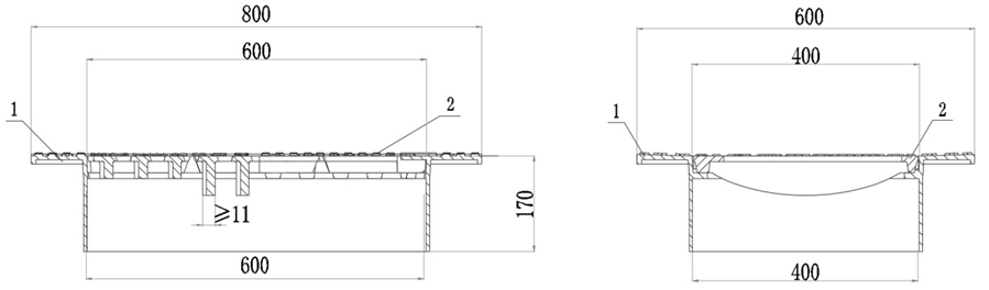 D400可調(diào)式防沉降平入式雨水箅樣式如圖